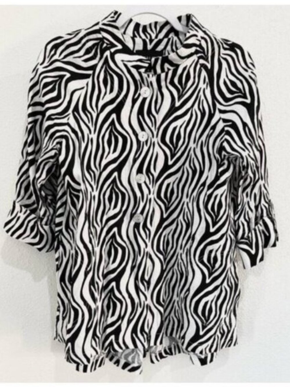 Talie Linen Oversized Button Top Boho Pockets Art To Wear